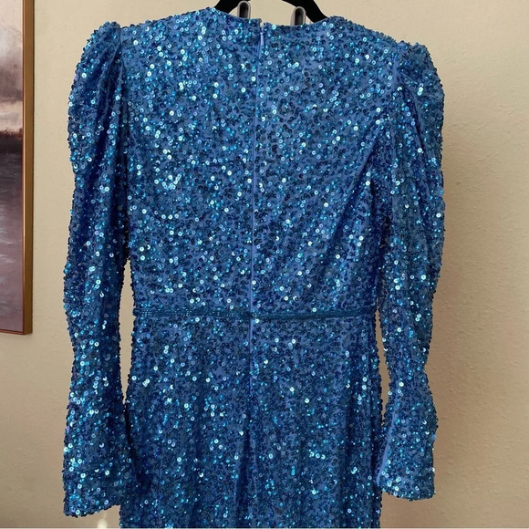 Mac Duggal blue sequin gown dress size‎ 2new without tags - Picture 6 of 16